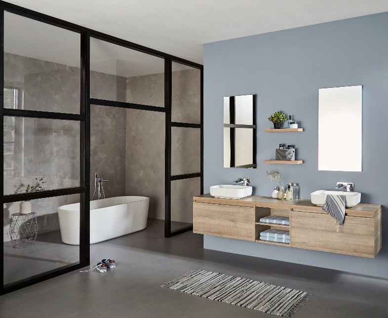 mijn bad in stijl moderne badkamer inspiratie zwarte frames
