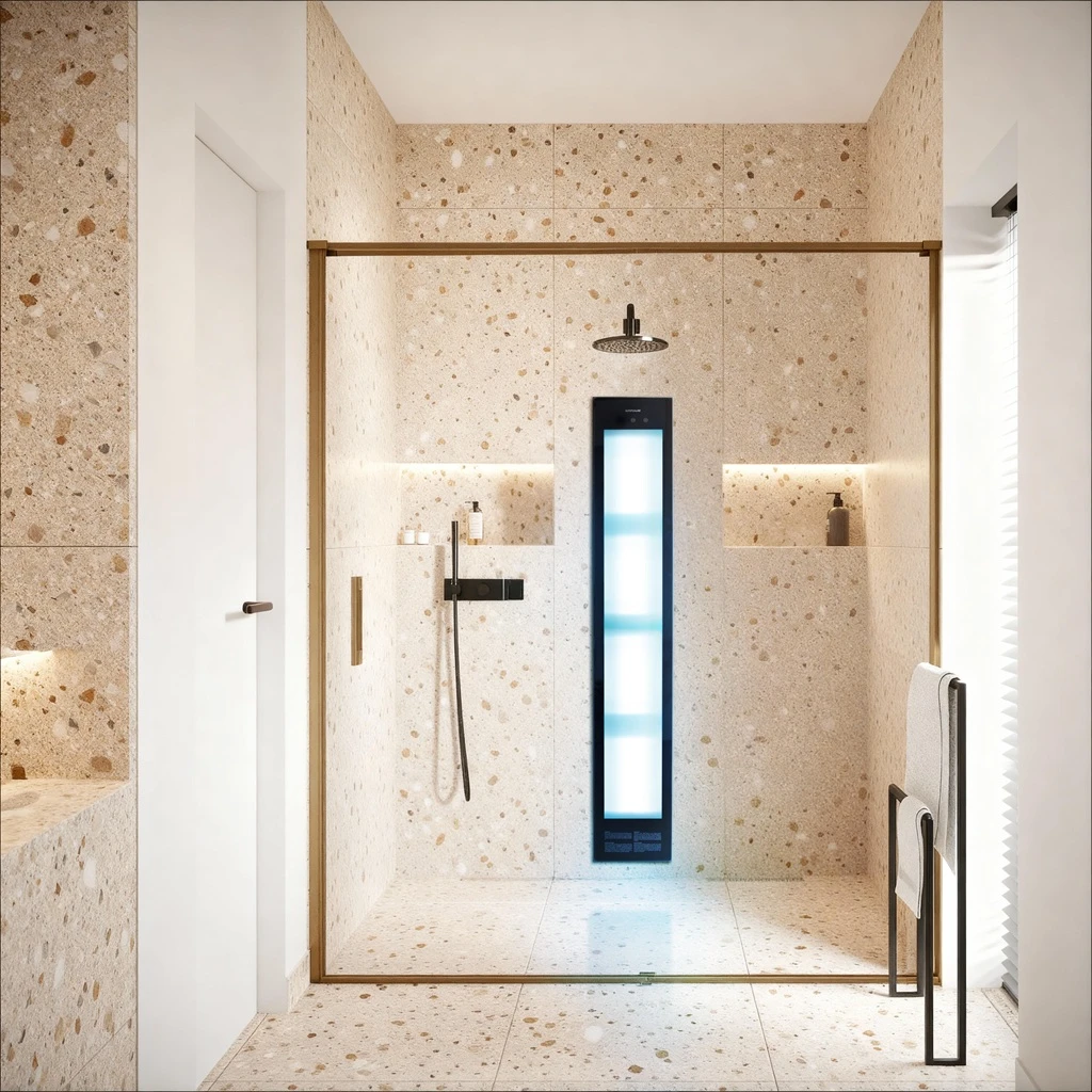 Sunshower in de badkamer