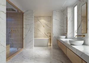 Hotbath materialen luxe badkamer